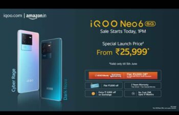iQOO Neo 6 launched in India with SD 870 for Rs. 30K onwards