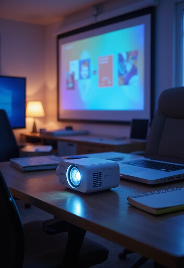 22 Office Gadgets That Will Make Your Work Life So Much Easier (You Won't Believe #12!) - 6. Portable Mini Projector