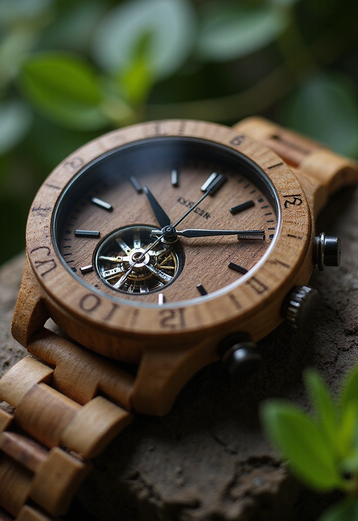 5 Eco-Friendly Mechanical Watches That Combine Style and Sustainability! - 1. Wood and Steel Harmony: The Eco-Friendly Wood Watch