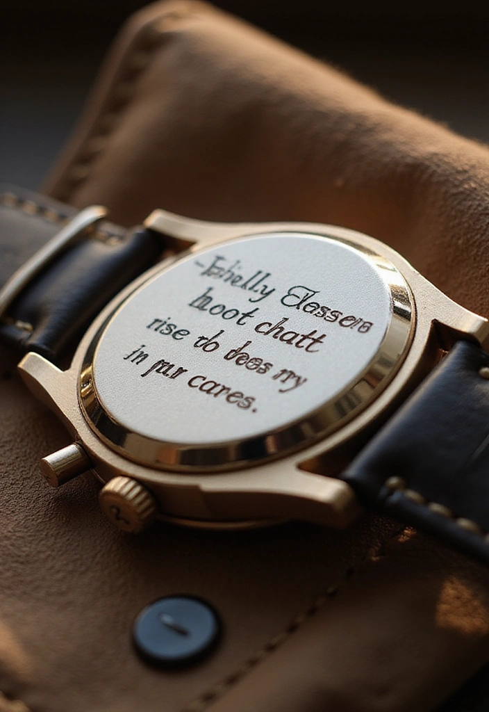 11 Custom Mechanical Watches That Are as Unique as You Are! - 8. Engraved Personal Touch: Make It Yours