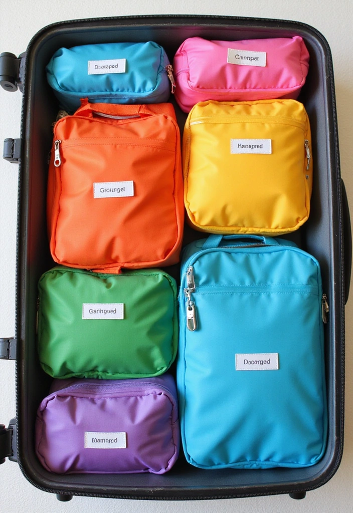 15 Packing Cube Hacks You Didn't Know You Needed for Your Next Adventure! - 1. Color-Coding Your Clothes