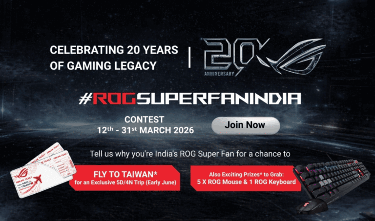 ASUS ROG Marks 20th Anniversary with ‘ROG Super Fan India’ - Win a Trip ...