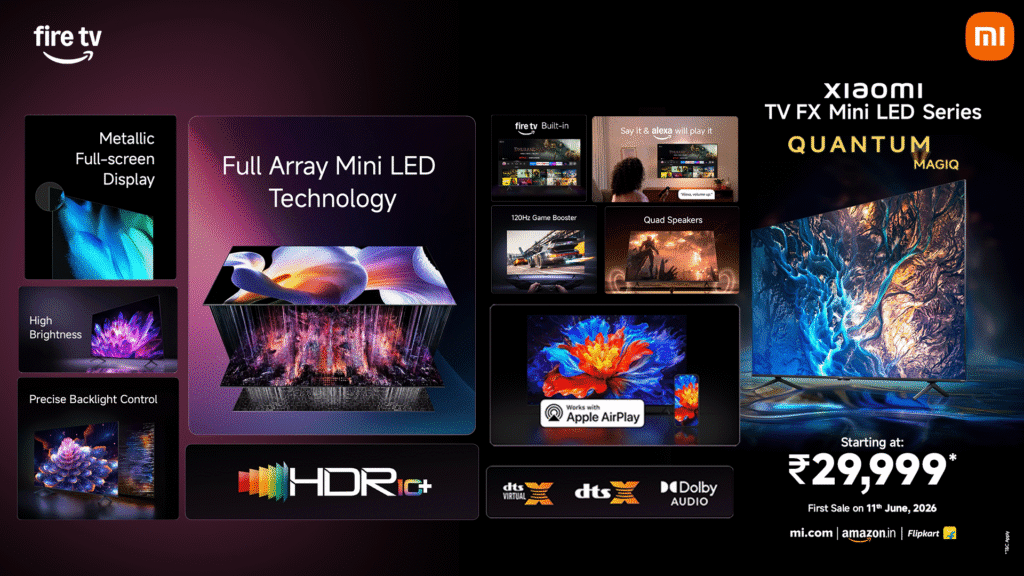 Xiaomi TV FX Mini LED Series Launched in India: Prices Start at Rs 29,999
