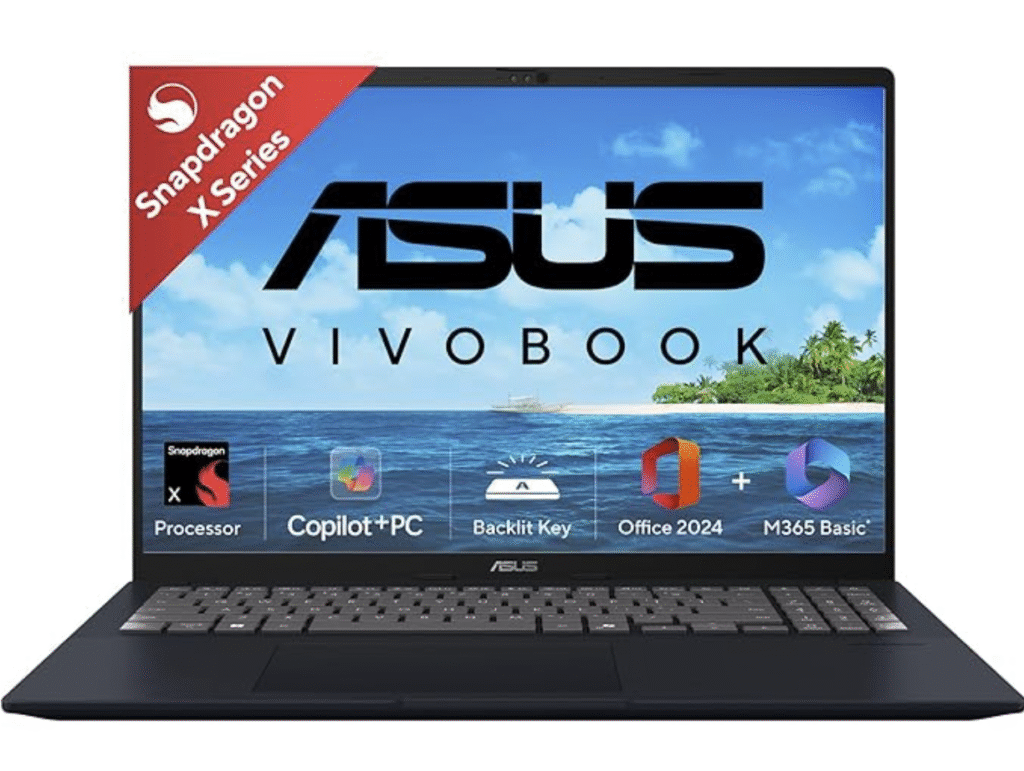 ASUS Vivobook 16, Snapdragon X, 16GB RAM, 512GB SSD,