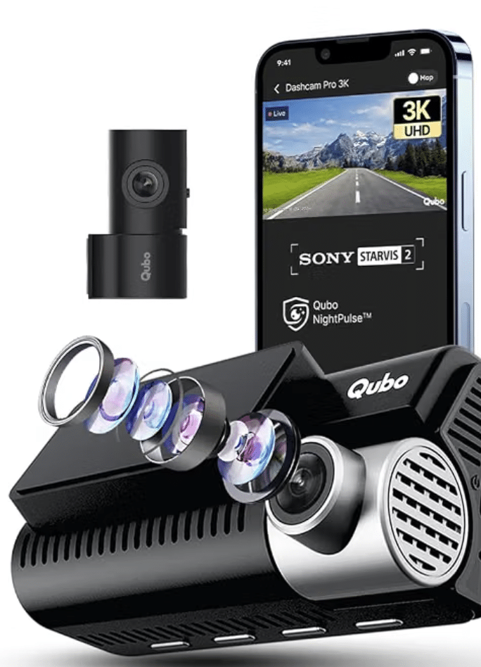 Qubo Car Dashcam Pro 3K [2026 Edition] Sony STARVIS 2