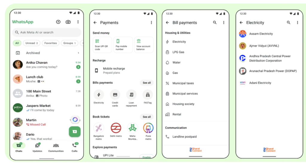 whatsapp bill payments launched in india