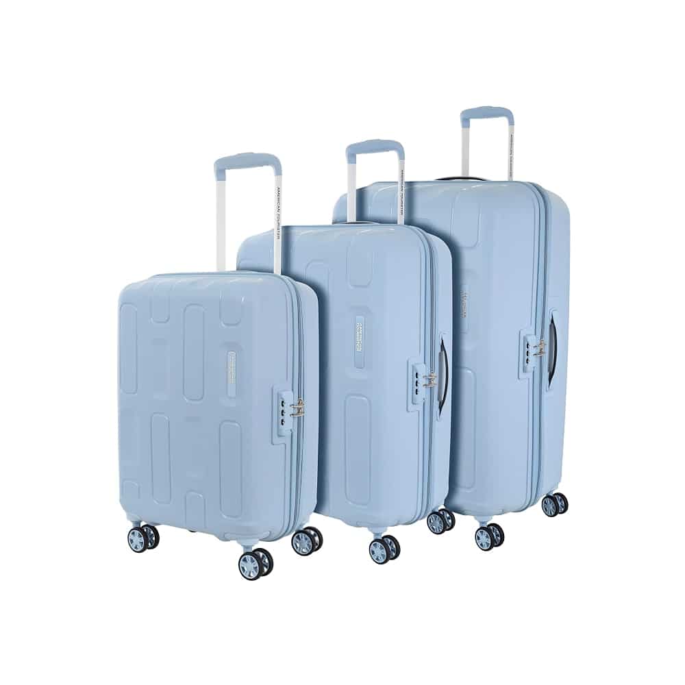 American Tourister Ivy 2.0 3 piece blue luggage set