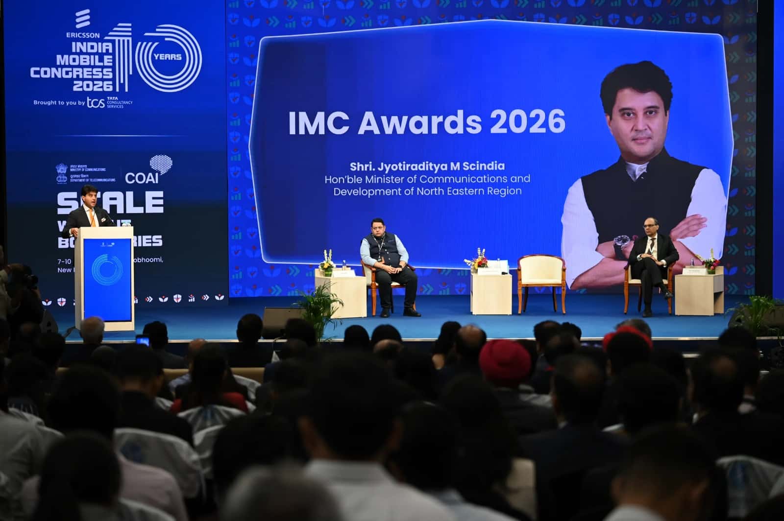 IMC Awards 2026 event stage at Yashobhoomi New Delhi