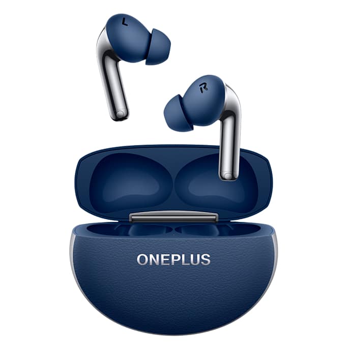 OnePlus Buds Pro 3 wireless earbuds with their charging case
