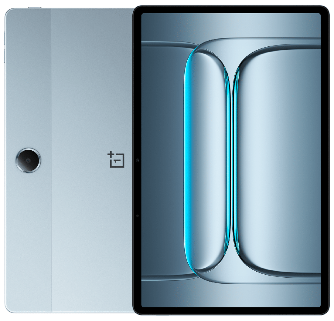 OnePlus Pad Lite tablet shown from the front and rear