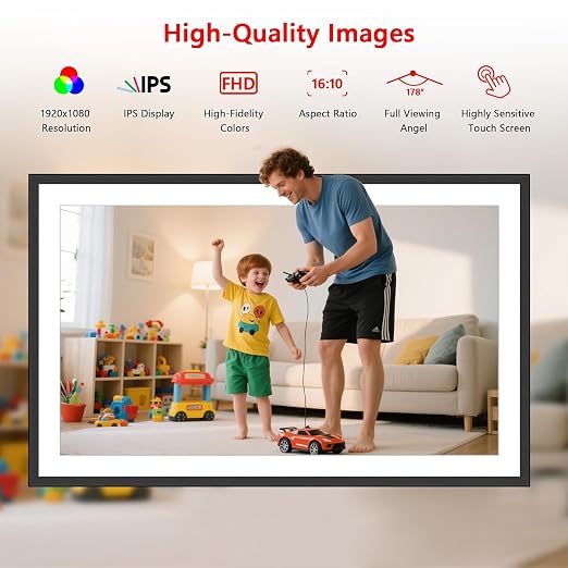 XElectron digital photo frame 1920 by 1080 Full HD IPS touchscreen