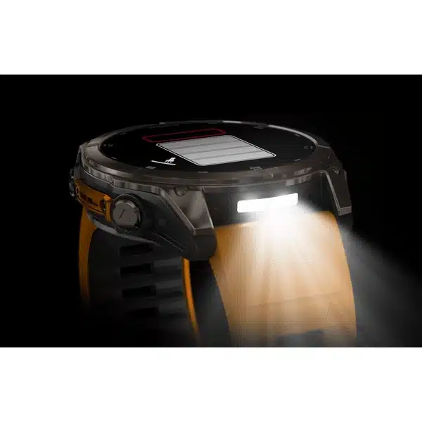 Built-in LED flashlight on the Garmin fenix 8 51mm Titanium watch