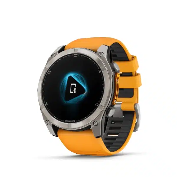 Garmin fenix 8 51mm showing the phone voice assistant interface