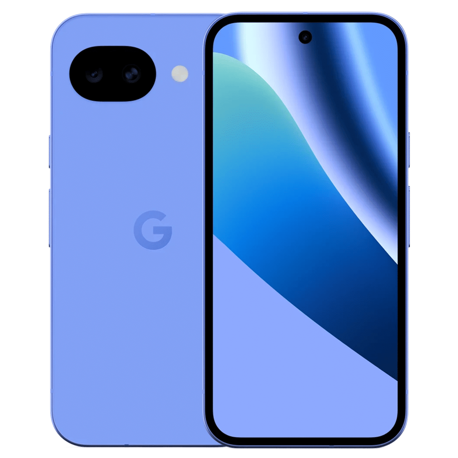 Google Pixel 10a Lavender front and back view