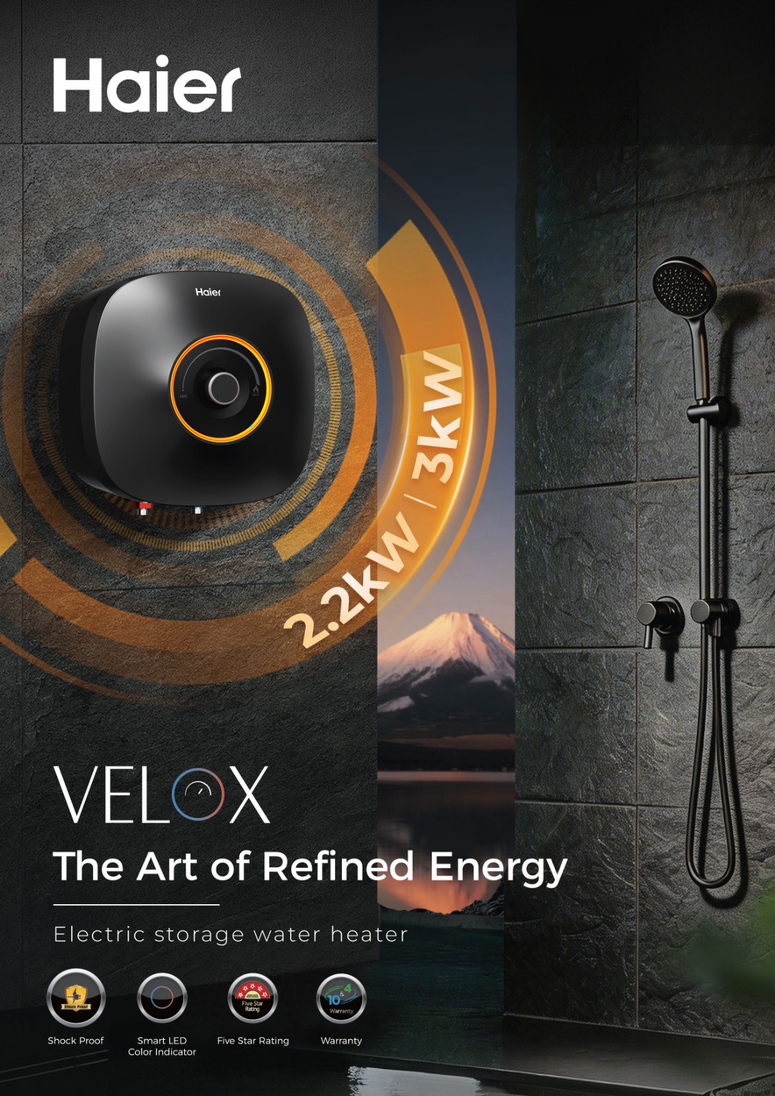 haier velox water heater