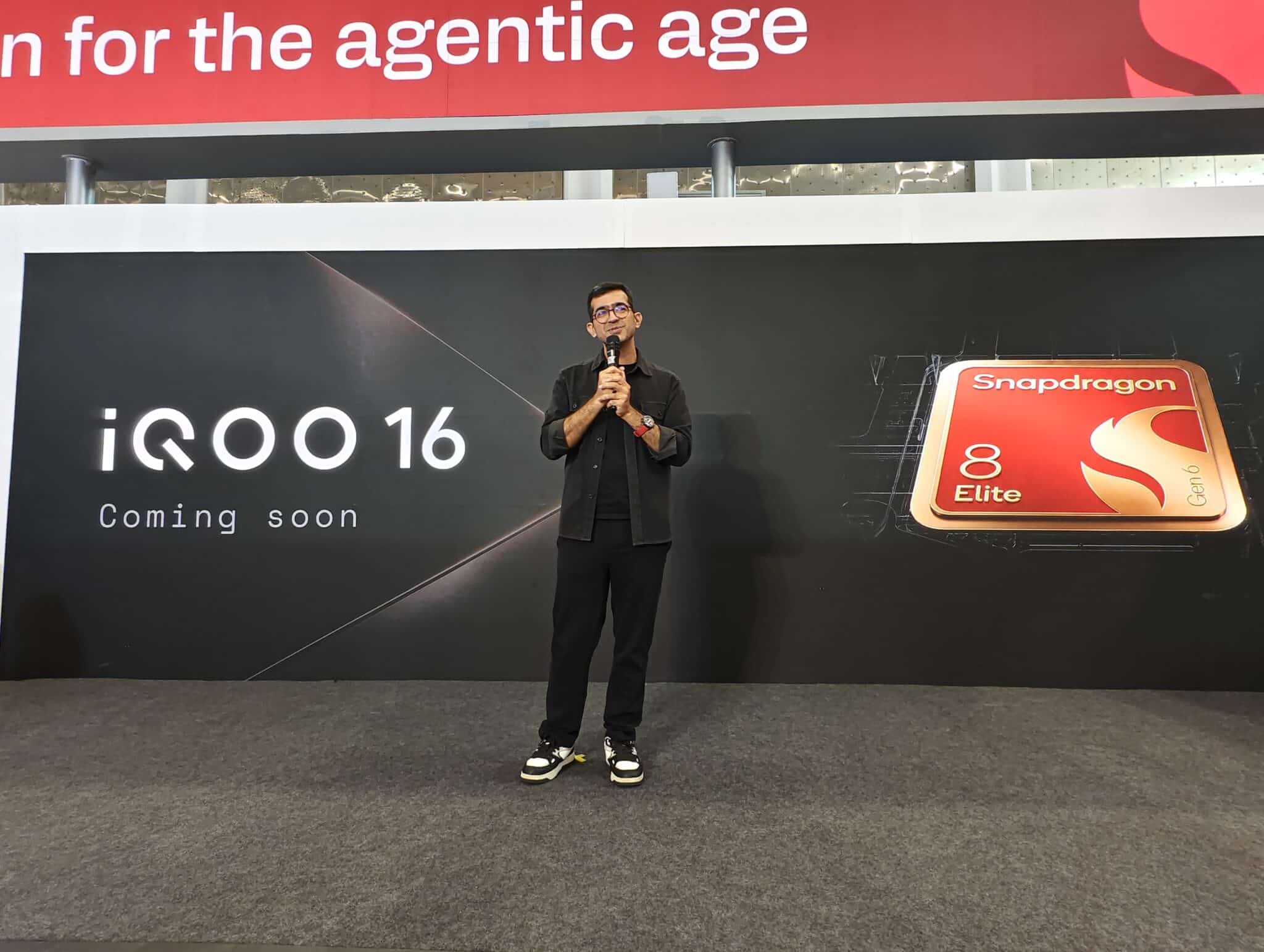 iQOO 16 coming soon announcement at India Mobile Congress 2026 with Snapdragon chipset