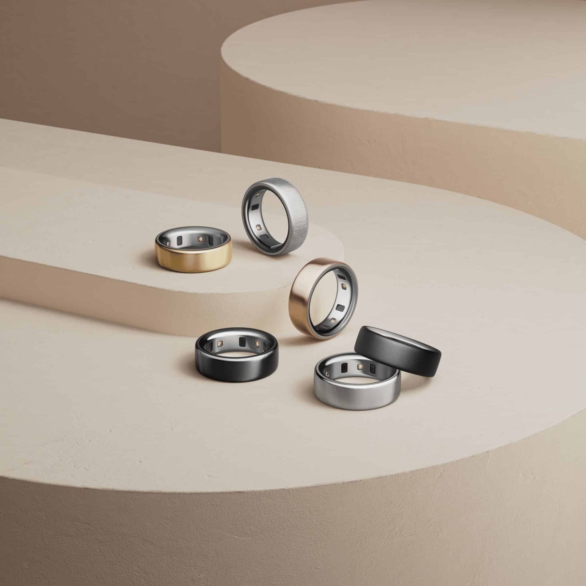 Oura Ring 4 smart rings in silver, black, gold and rose gold finishes during Diwali sale in India