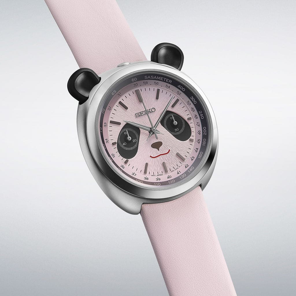 Seiko HHK002 pink Panda watch design detail