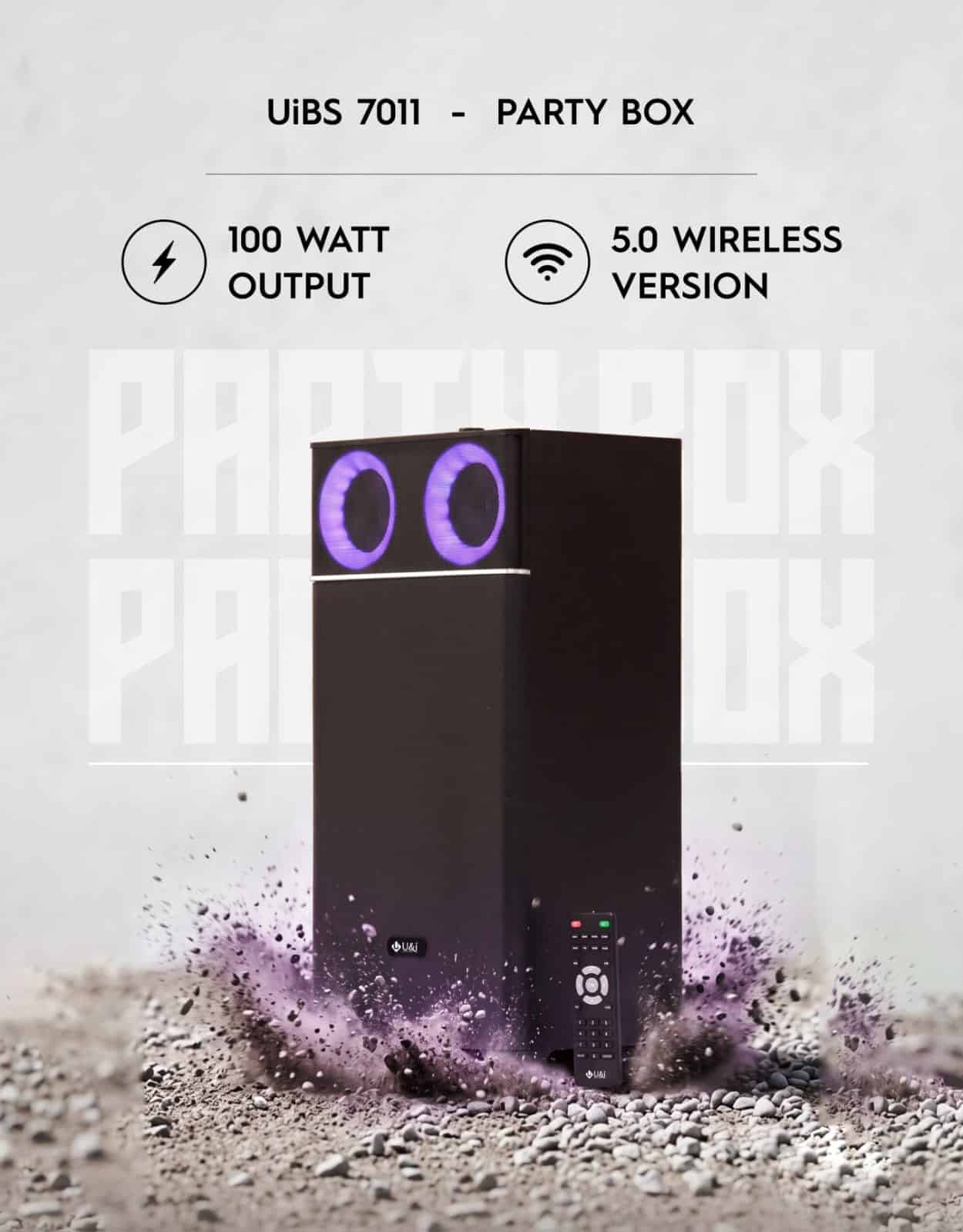 U&i Party Box UiBS 7011 100W speaker with remote control