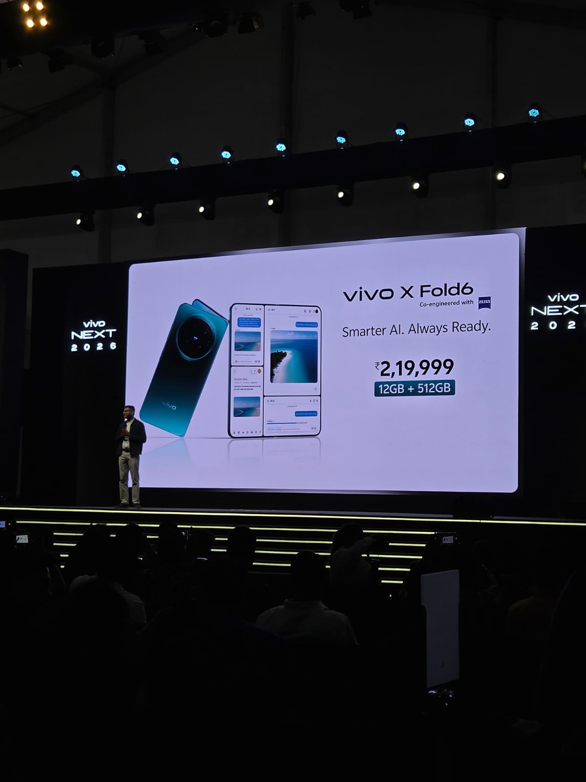 vivo X Fold6 price in India ₹2,19,999 for 12GB 512GB at vivo NEXT 2026