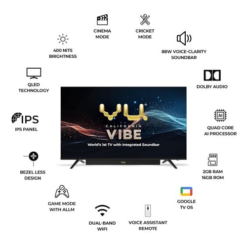 Vu 55 inch Vibe Series 4K QLED Google TV