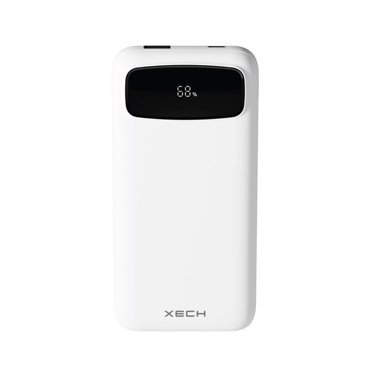 White XECH X-Charge PRO 10000mAh power bank with digital battery display